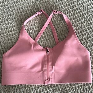 Athleta S Zip Front Sports Bra EUC